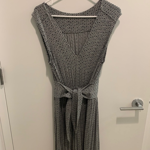 Gorgeous summer gray print Jersey dress - Picture 1 of 7